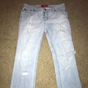 Distressed jeans